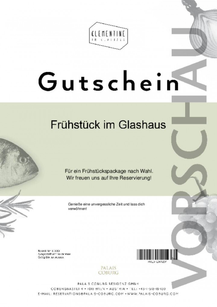 Frühstück im Glashaus